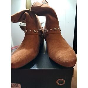 Comjuy Ankle Boots Womens Size 7 Brown